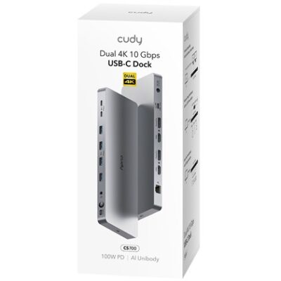 CUDY CS700 13-IN-1 10Gbps USB-C Dual 4K Docking
