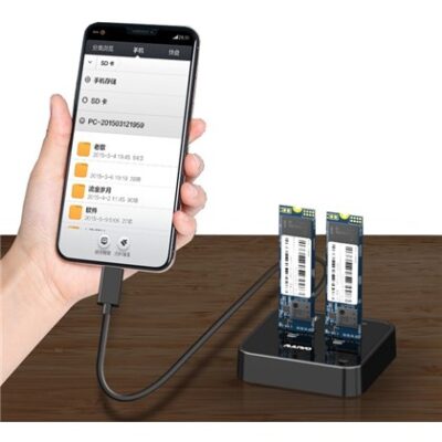 Maiwo K3016P Dual-bay USB3.2 Gen2 Type-C to NVMe M.2 SSD