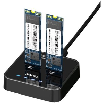 Maiwo K3016P Dual-bay USB3.2 Gen2 Type-C to NVMe M.2 SSD