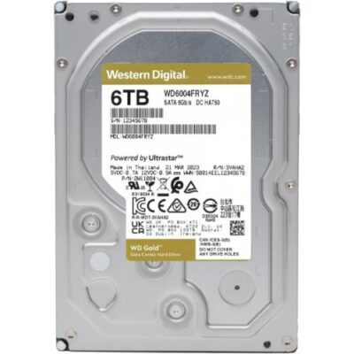 דיסק פנימי WD 6TB Gold Enterprise 7200RPM 256MB Cache Sata III
