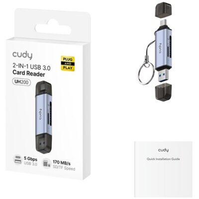 CUDY UH200 2-In-1 USB 3.0 Card Reader