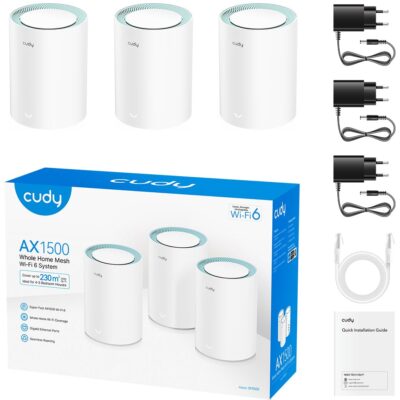 MESH SYSTEM AX1500 Wi-Fi 6 M1500 (3-Pack) Cudy
