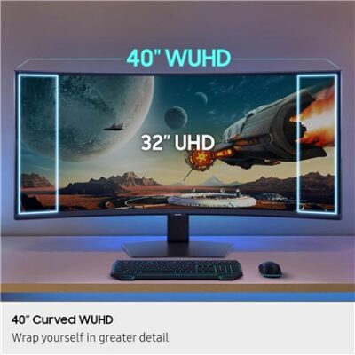 SAMSUNG 40" Odyssey G7 G75F 180Hz/VA/UHD Curved Gaming Monitor