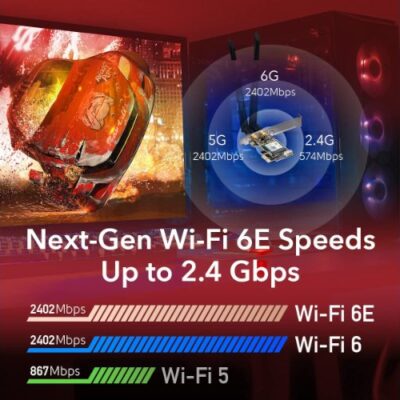 כ.רשת אלחוטי Cudy WE3000 AX200 WIFI 6 Bluetooth 5.2 PCI-E