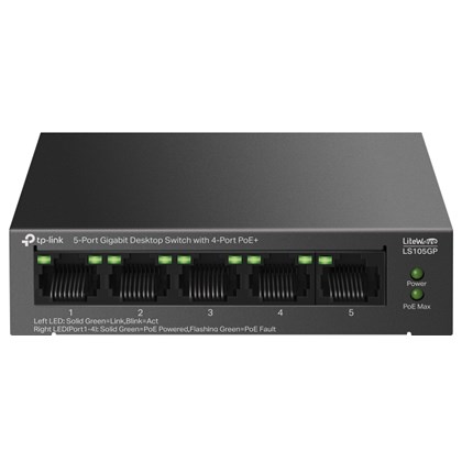 5-Port Gigabit Desktop Switch with 4-Port PoE+