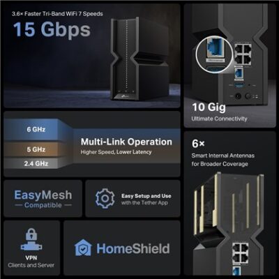 BE15000 Tri-Band Wi-Fi 7 Router