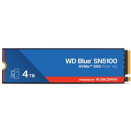 WD SSD 4TB M.2 PCIe 4.0 x4 2280 SN5100 Blue