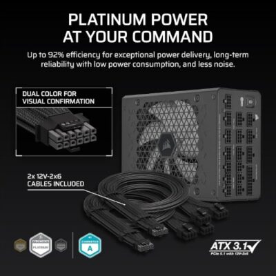 ספק Corasir HX1200i ATX3.1 Full modular 80Plus Platinum Black
