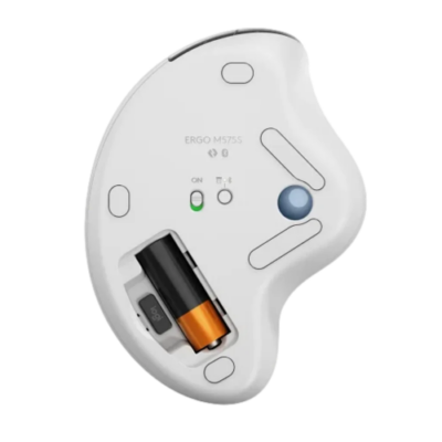 עכבר Logitech M575S TrackBall Off-White Blue Ball 2000DPI BT
