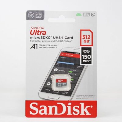 כרטיס זכרון SanDisk 512GB Ultra microSDXC UHS-I Up to 150MB/s C10