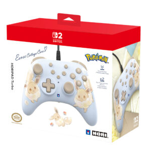 בקר חוטי HoriPad ל-Nintendo Switch 2 בעיצוב Eevee Cottagecore