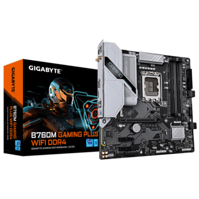 לוח אם GIGABYTE B760M GAMING PLUS WIFI DDR4 mATX LGA 1700 1GbE
