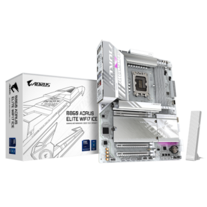 לוח למעבד דור 15 Gigabyte B860 A ELITE WIFI7 ICE ATX 2.5GB LAN