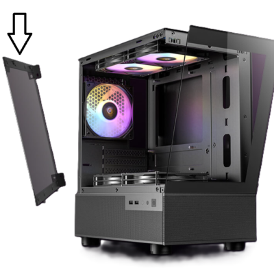 זכוכית למארז שחור ANTEC CX200M