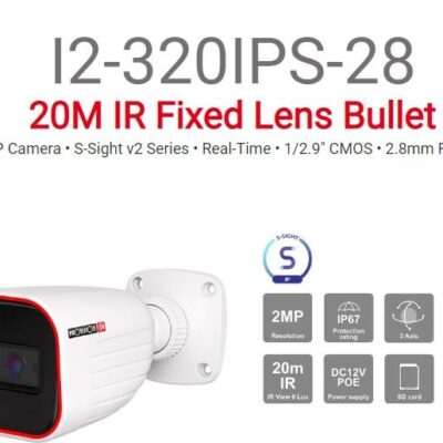 מצלמת צינור Provision IP 2MP 3.6mm Fixed IP67 SD Card 20m IR