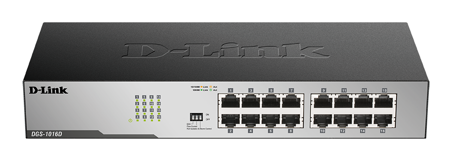 מתג לא מנוהל גיגהביט D-LINK 16 PORT Unmanaged 1GB Switch