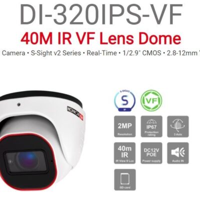 מצלמת כיפה PROVISION IP DI-320IPS-VF POE IP67 40M IR SD Support
