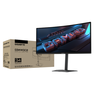 מסך קעור Gigabyte G34WQC2 VA WQHD 3440X1440 1ms 200Hz Speakers