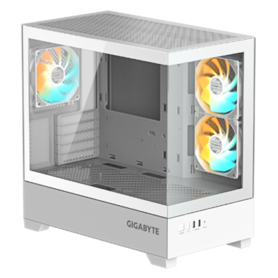 מארז לבן GIGABYTE C201 PANORAMIC ICE Micro-ATX 3XARGB Fans