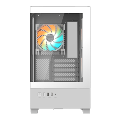מארז לבן GIGABYTE C201 PANORAMIC ICE Micro-ATX 3XARGB Fans