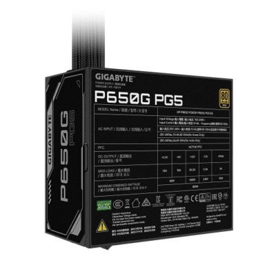 ספק כוח Gigabyte P650G 650W 80 Plus Gold ATX 3.1 PCIE 5.1