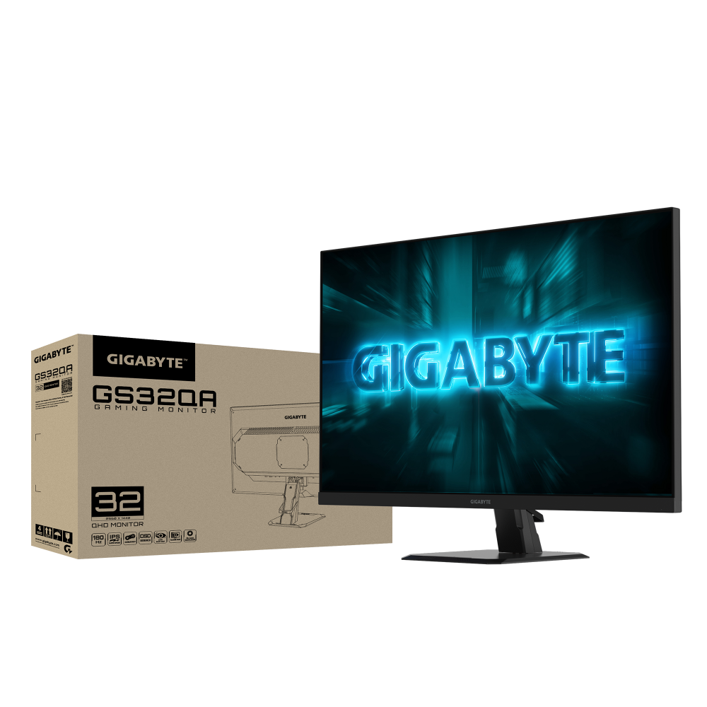 מסך GIGABYTE GS32QA 32 Inch QHD 180HZ 1MS SS IPS HDR RDY