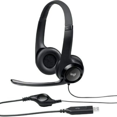 אוזניות ומיקרופון Logitech H390 USB Headphones Black
