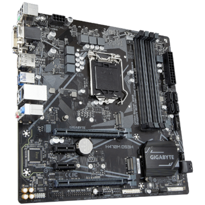 לוח משופץ Gigabyte H470M DS3H Micro-Atx VGA DVI HDMI DP