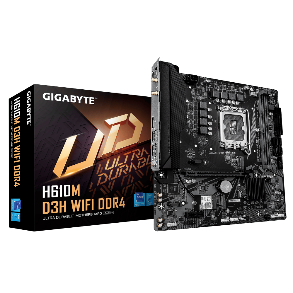 לוח אם Gigabyte H610M D3H WIFI DDR4 M-ATX 2x M.2 BT LGA1700