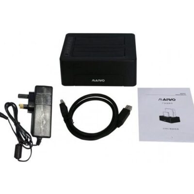 תחנת עגינה ושכפול לשני דיסקים  3.5/2.5 MAIVO USB3.0 Dual Bay