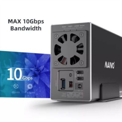 מארז חיצוני  ל-2 דיסקים MAIVO HDD 3.5 DUAL BAY USB3.2 RAID