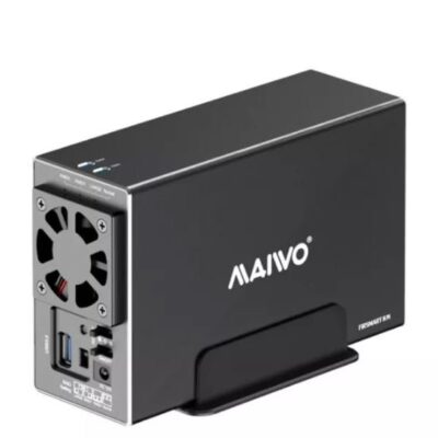 מארז חיצוני  ל-2 דיסקים MAIVO HDD 3.5 DUAL BAY USB3.2 RAID