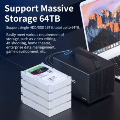 מארז ל4 דיסקים תומך RAID MAIVO 4X3.5inch USB3.1 TYPE-C HDMI – תמונת מוצר 3
