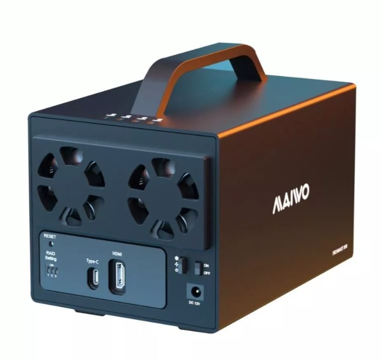 מארז ל4 דיסקים תומך RAID MAIVO 4X3.5inch USB3.1 TYPE-C HDMI – תמונה ראשית