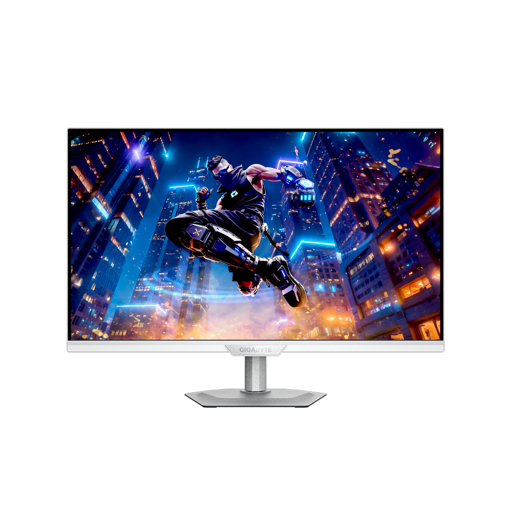 מסך גיימינג לבן Gigabyte M27UP 4K SS IPS 160Hz 1MS HDR USB HUB