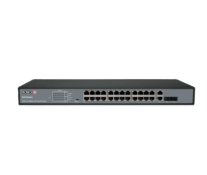 מתג Provision 24 PORT 100MB POE Switch 2XUplink 1GB 370W Total
