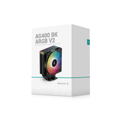 קירור אוויר למעבד DeepCool AG400 V2 Black ARGB 220W TDP 150mm