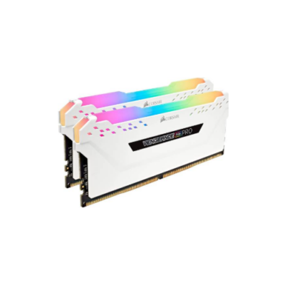 זכרון לנייח CORSAIR VENGEANCE RGB PRO 32GB 2x16GB DDR4 DRAM WHITE