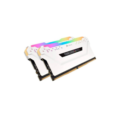 זכרון לנייח CORSAIR VENGEANCE RGB PRO 32GB 2x16GB DDR4 DRAM WHITE