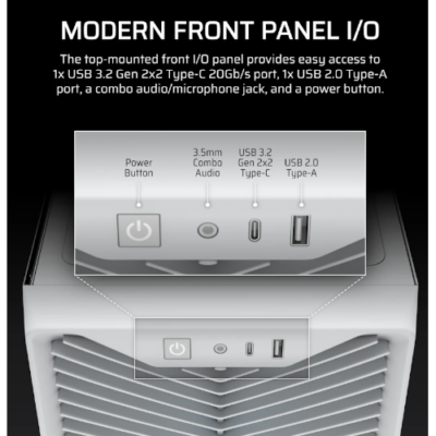 מארז Corsair 3200D RS ARGB Mid Tower ATX White
