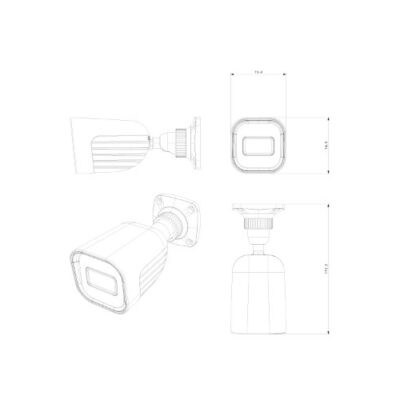 מצלמת צינור Provision I2-33K0AP AHD 2.8mm Lens 20m IR IP67