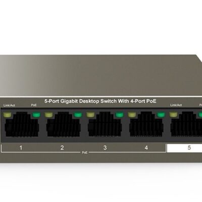 מתג לא מנוהל Tenda 5 Port With 4 PORT POE Gigabit Switch 63W