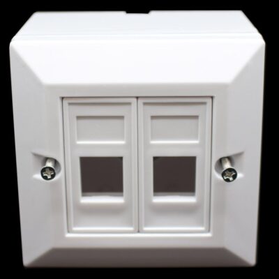 קופסאת פלסטיק לשני מחברים RJ-45 Plastic box Cat5