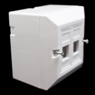 קופסאת פלסטיק לשני מחברים RJ-45 Plastic box Cat5