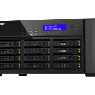 QNAP TS-h1290FX-7232P-64G – NAS ‏12 מפרצי U.2 NVMe עם 25GbE