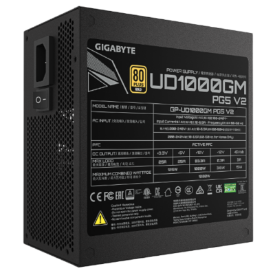 ספק Gigabyte UD1000GM PG5 1000W V2 PCIE 5.1 ATX 3.1 80 PLUS Gold