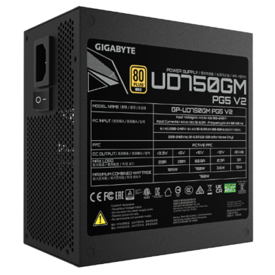 ספק כוח Gigabyte UD750M PG5 V2 750W 80 Plus Gold PCIE 3.1 ATX 5.1