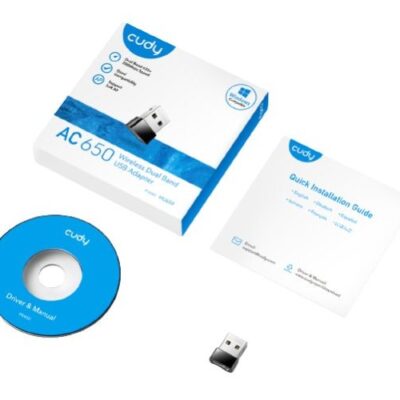 מתאם רשת אלחוטי CUDY AC650 Wireless Dual-Band Mini USB 2.0