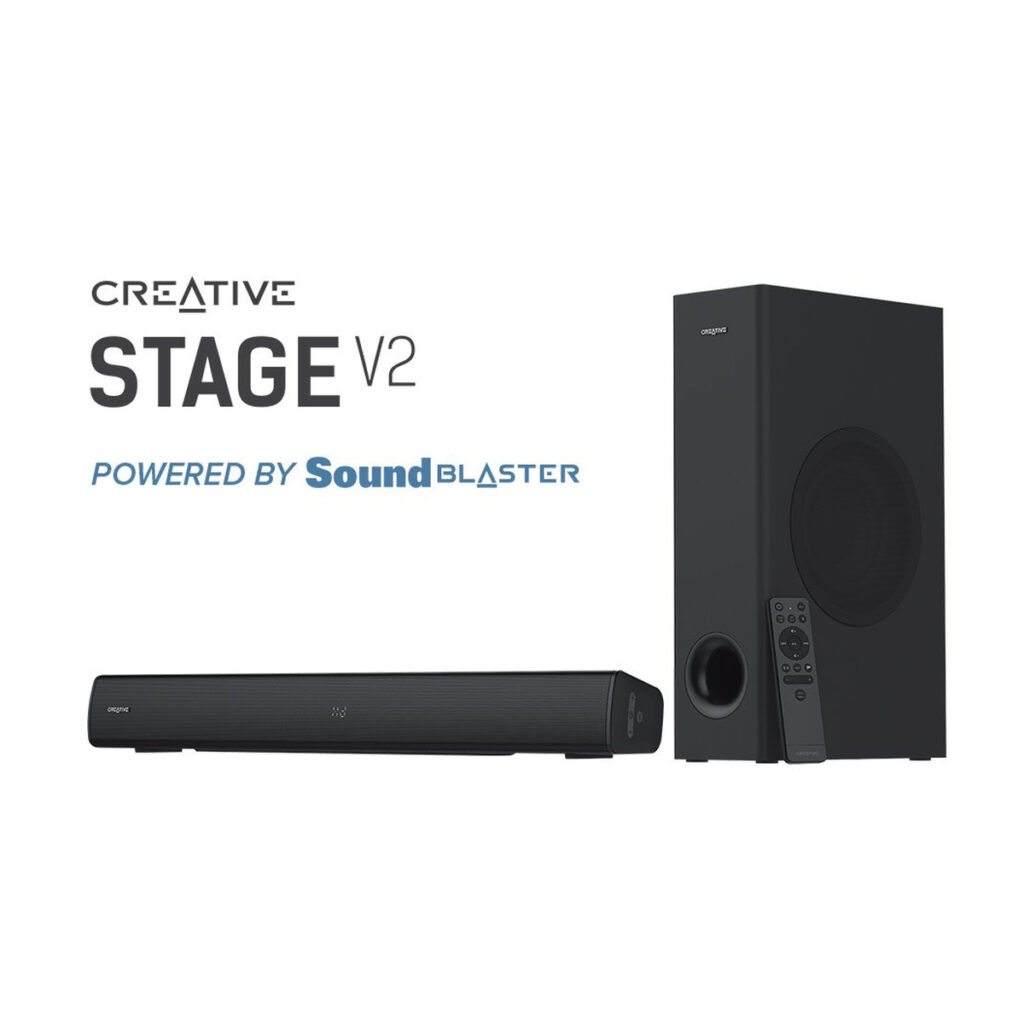 רמקולים Creative Stage V2 2.1 Soundbar+Subwoofer BT 5.0 160W Arc