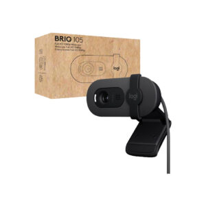 מצלמת רשת Logitech Brio 105 FHD Built in Mic Auto Brightness